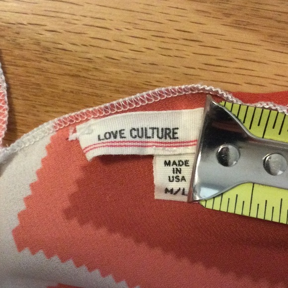 M/L Love Culture chevron blue peach boho kimono jacket - Picture 12 of 14